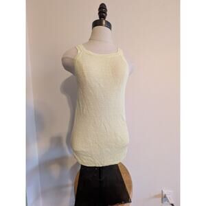 Wilfred free yellow tank top size M neon linen blend